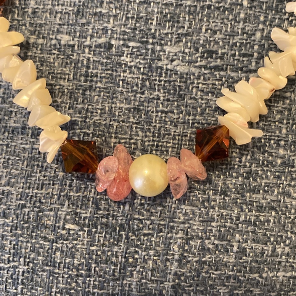 Shell, Rock and Bead Necklace